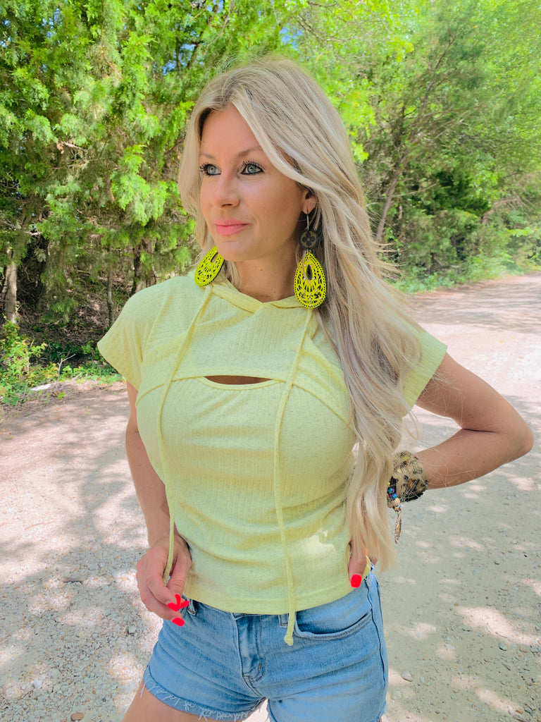 Casual Knit Light Yellow Blouse