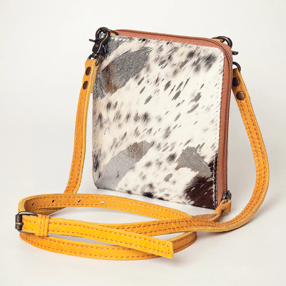 ~BLACK~ Dance With Me Cattle Hide & Leather Crossbody