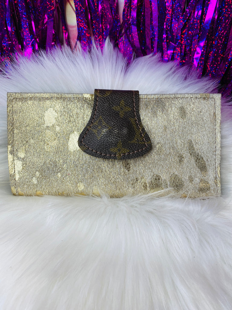 Dreaming In Gold Hide Small Wallet/Clutch