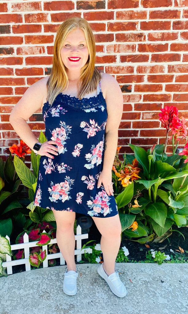 Navy Look Into My Eyes Floral Dress