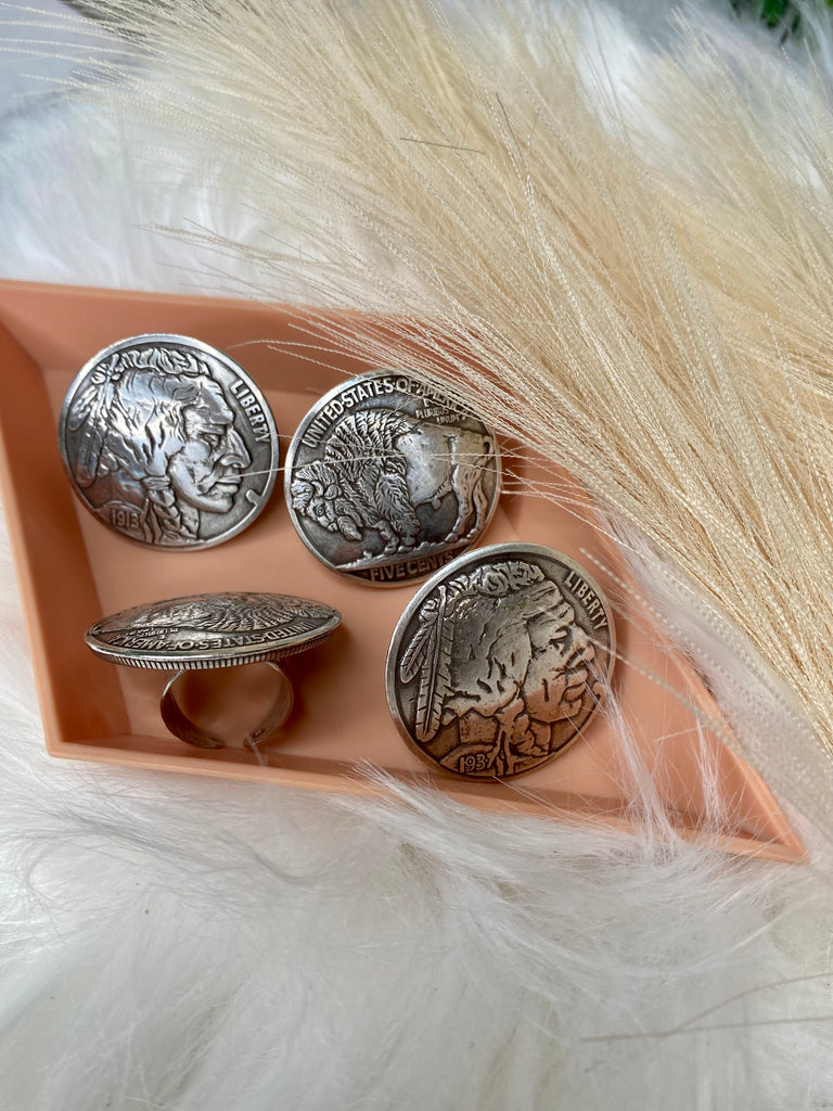 Silver Vintage Coin Ring