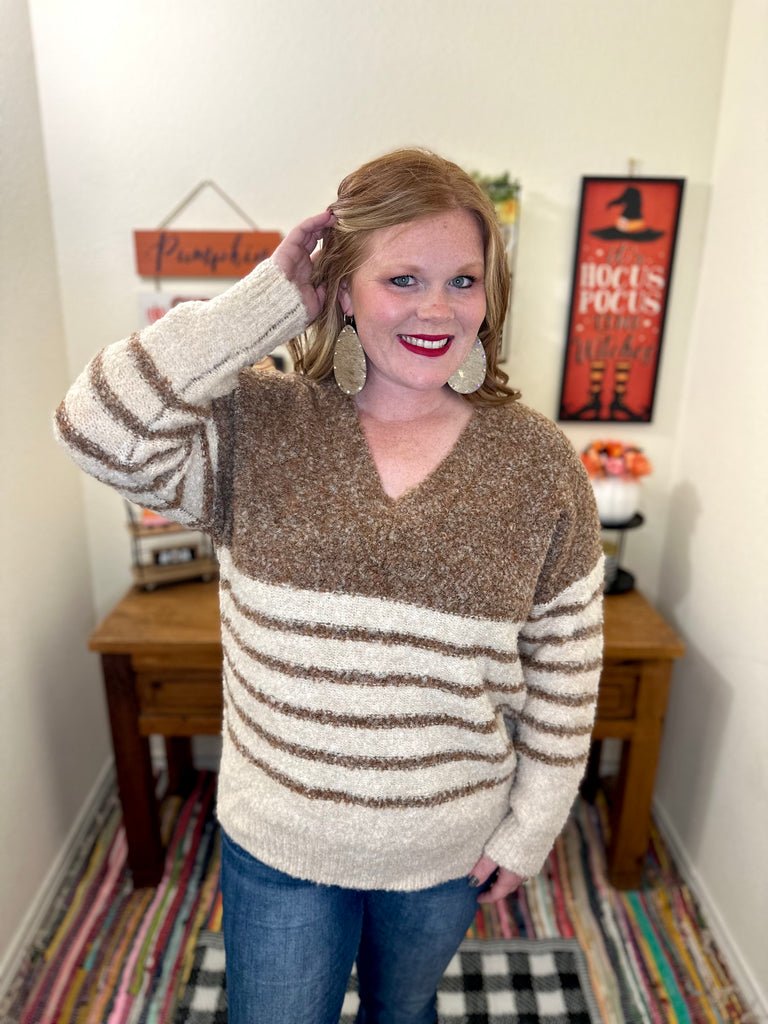 Cozier At the Cabin Sweater - Taupe