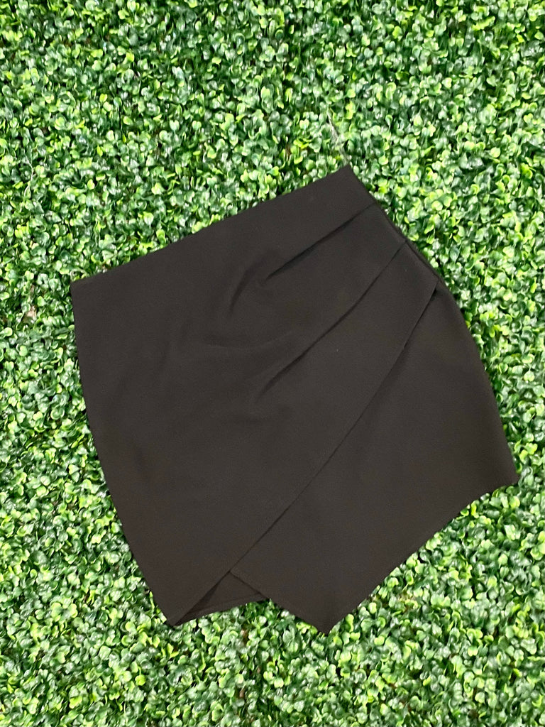 Business First Black Ruched SKirt