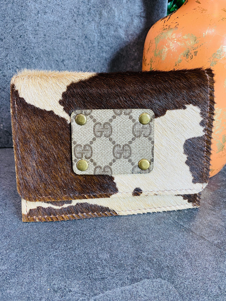Brown Spotted Cattle Flora Wallet