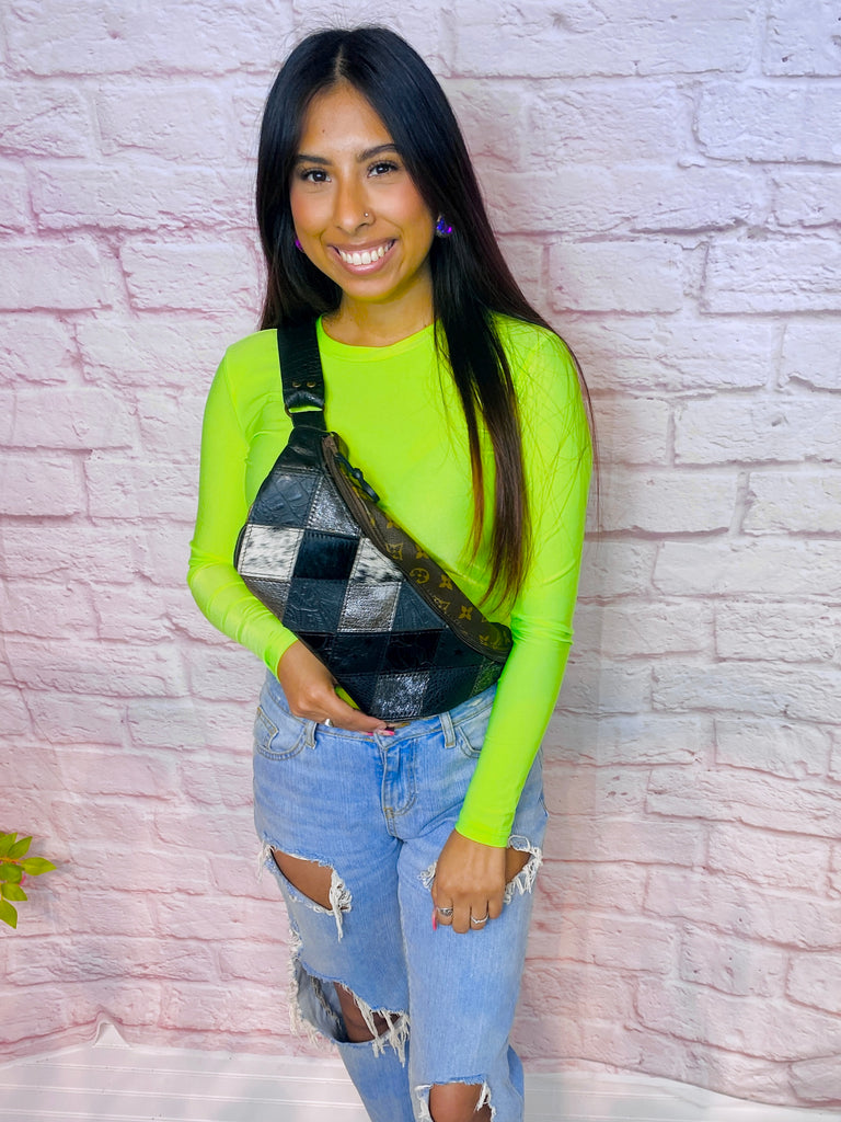Neon Lime Longsleeve Bodysuit