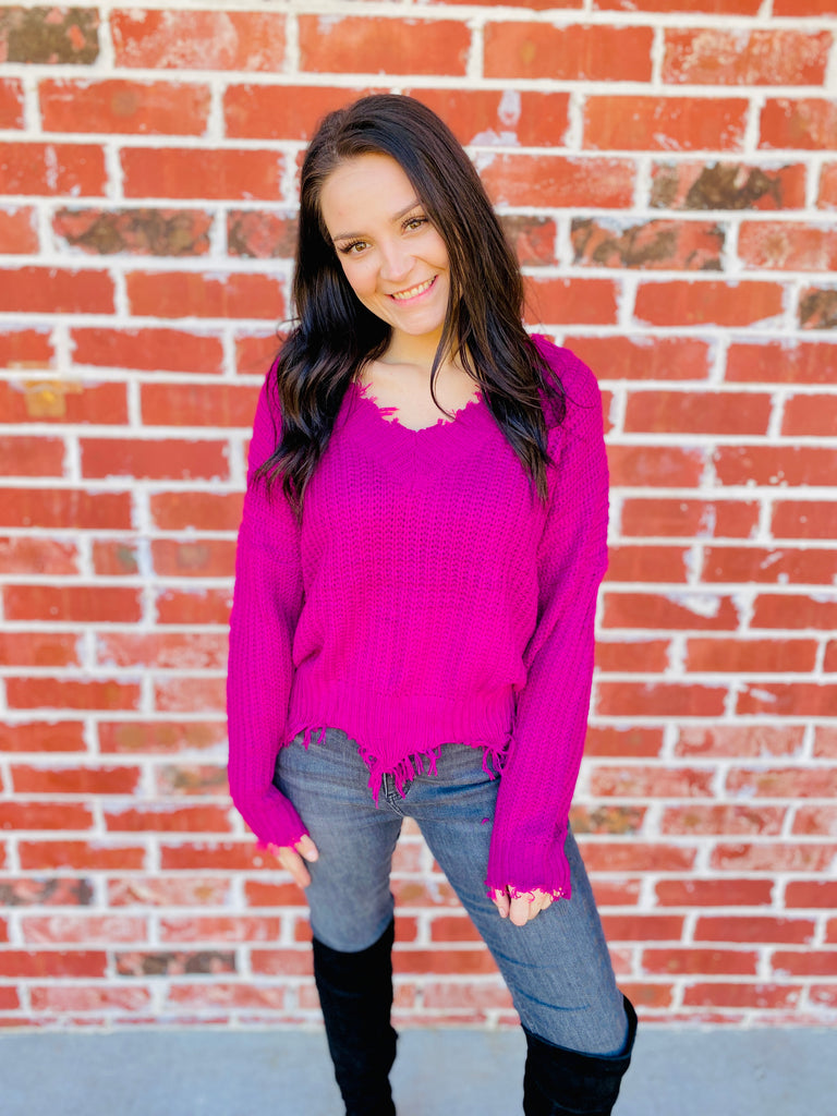Berry Pickin' Cozy Feels Ribbed Sweater