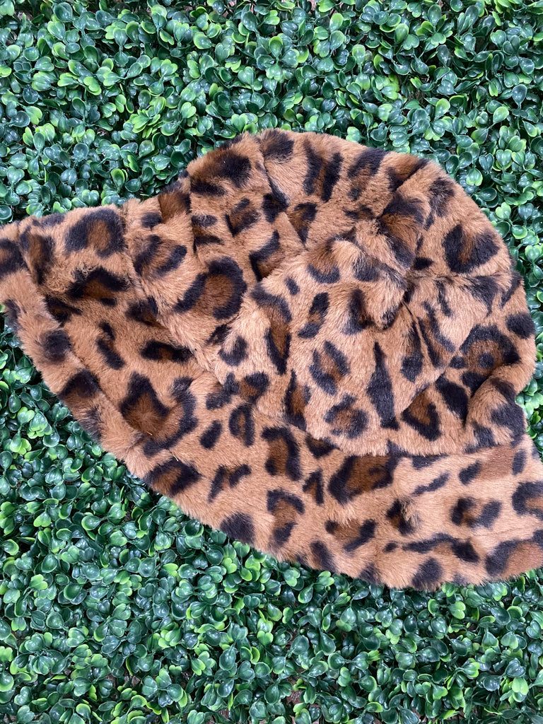 Lounging in Leopard Fuzzy Bucket Hat