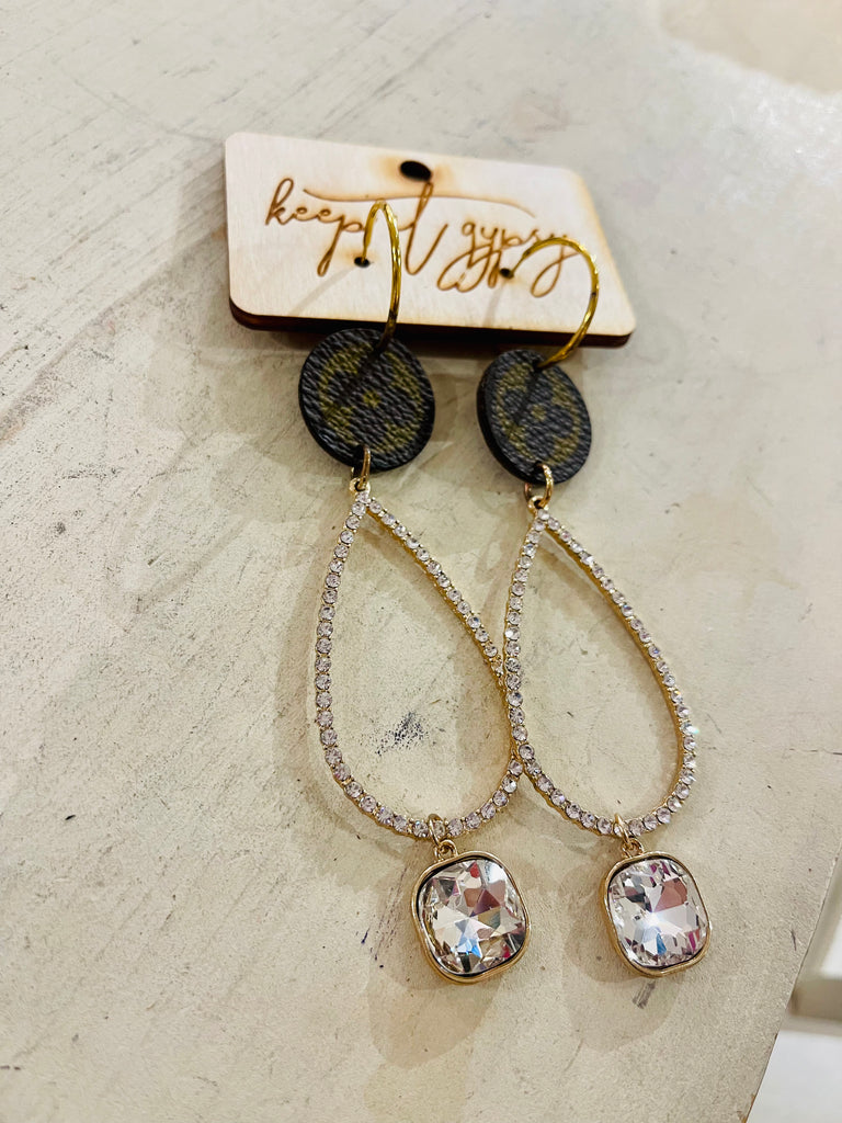 Upcycled Rhinestone Circle Earrings by Keep It Gypsy
