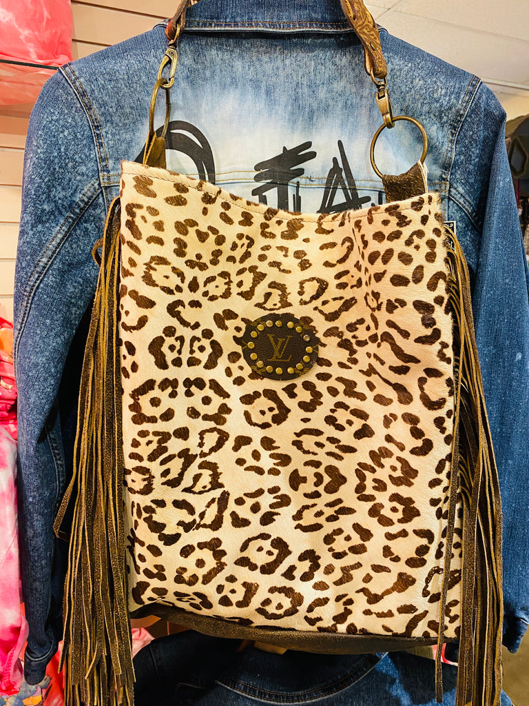 Rhinestone Rosie Keep It Gypsy LV Accent Leather Bag – Flint Gypsies