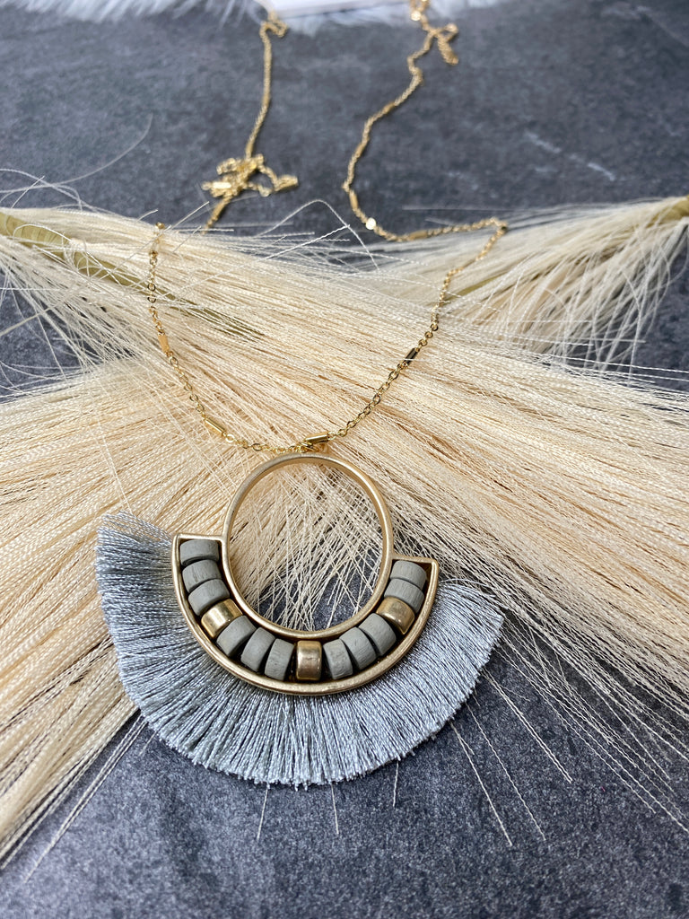 Silver Lining Bohemian & Bead Necklace