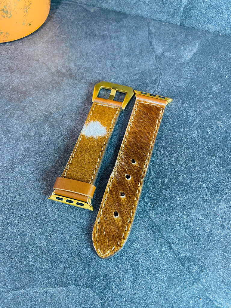 Punchy Brown Hide Watch Band - 38/41MM