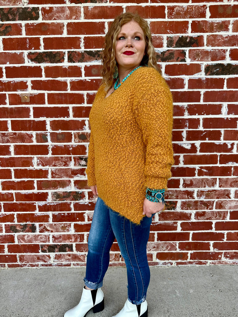 Fall Is Calling Knit Sweater - Mustard