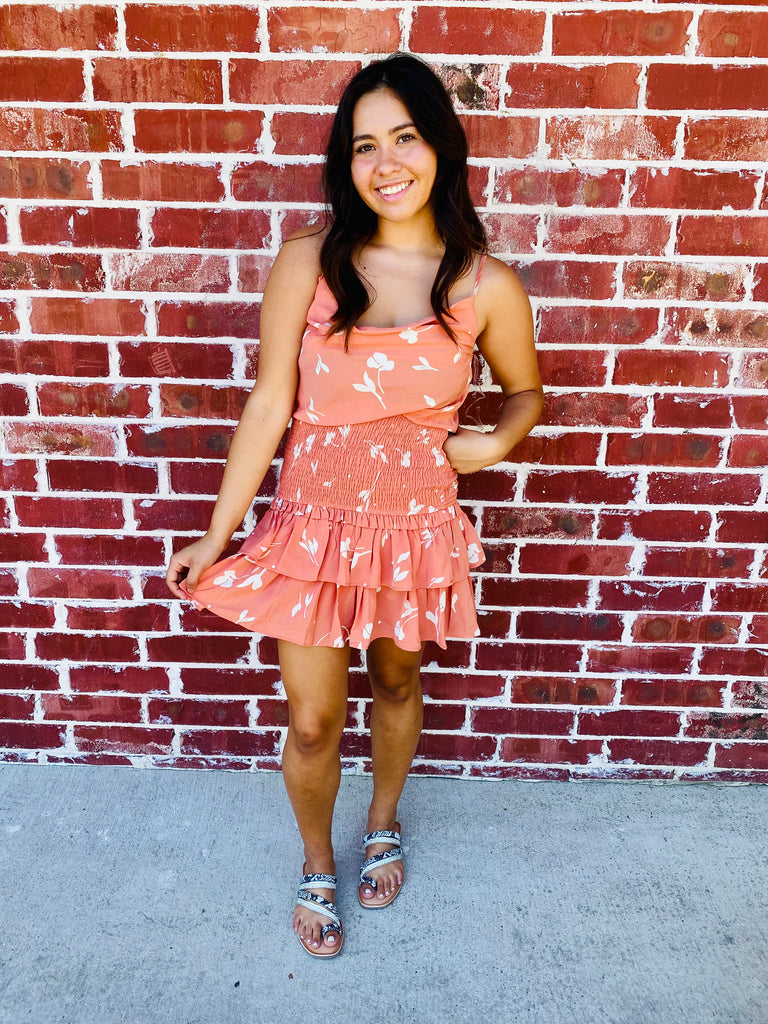Coral Uptown Girl Dress