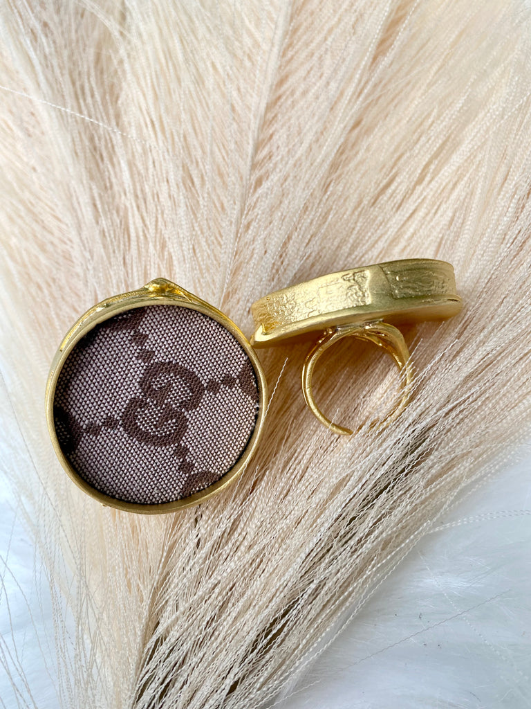 Gold Plated Round Antique Ring